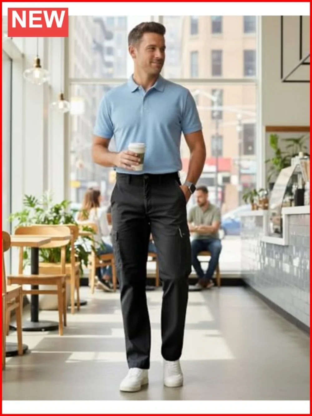 Men's Cargo Pants Relaxed Fit Cotton Blend Stretch Work Hiking